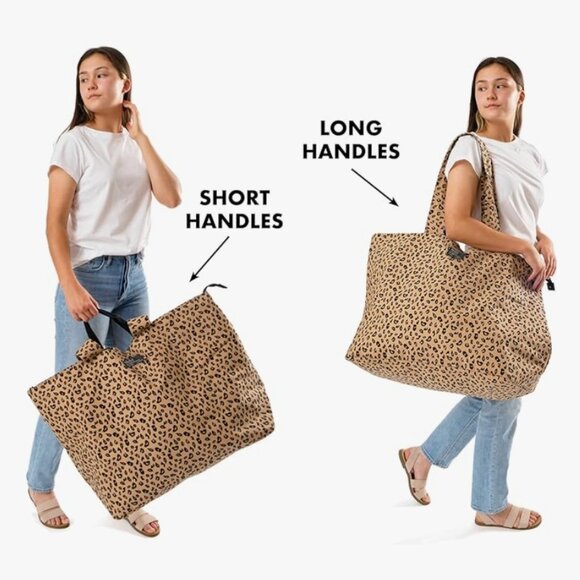 Foundry XL Canvas Tote Bag, Cheetah Print - Picture 4 of 4